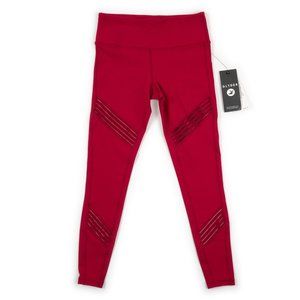 NEW GLYDER dark pink athletic yoga leggings with sheer detail size XS